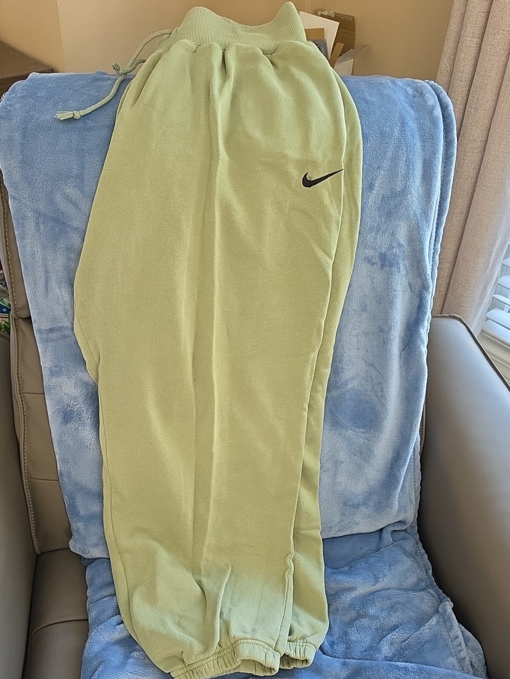 Nike Oversized Women’s Light Green Fleece Joggers